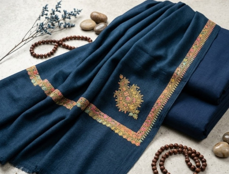 Embroidered three piece: Pashmina