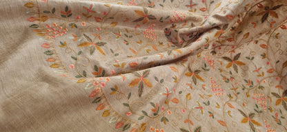 Reversible papermachi embroidered toosh shawl