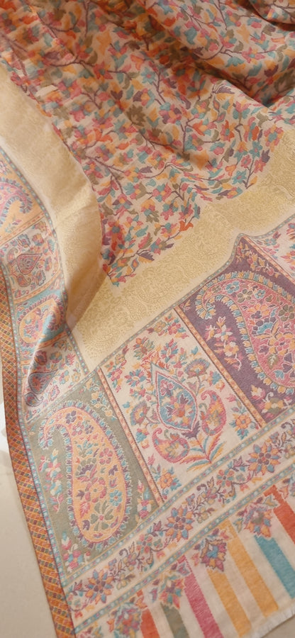 Pashmina kaani with moonlight border