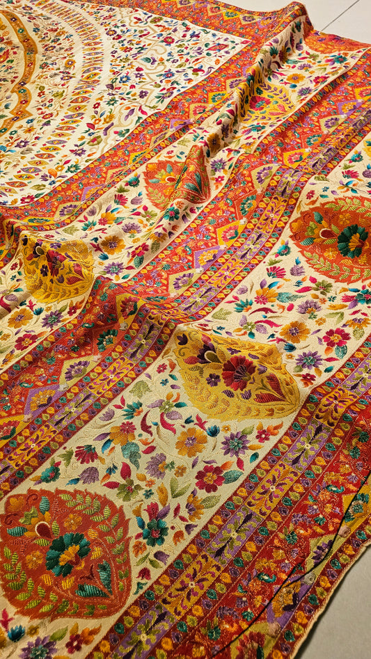 Meenakari shawl: silk