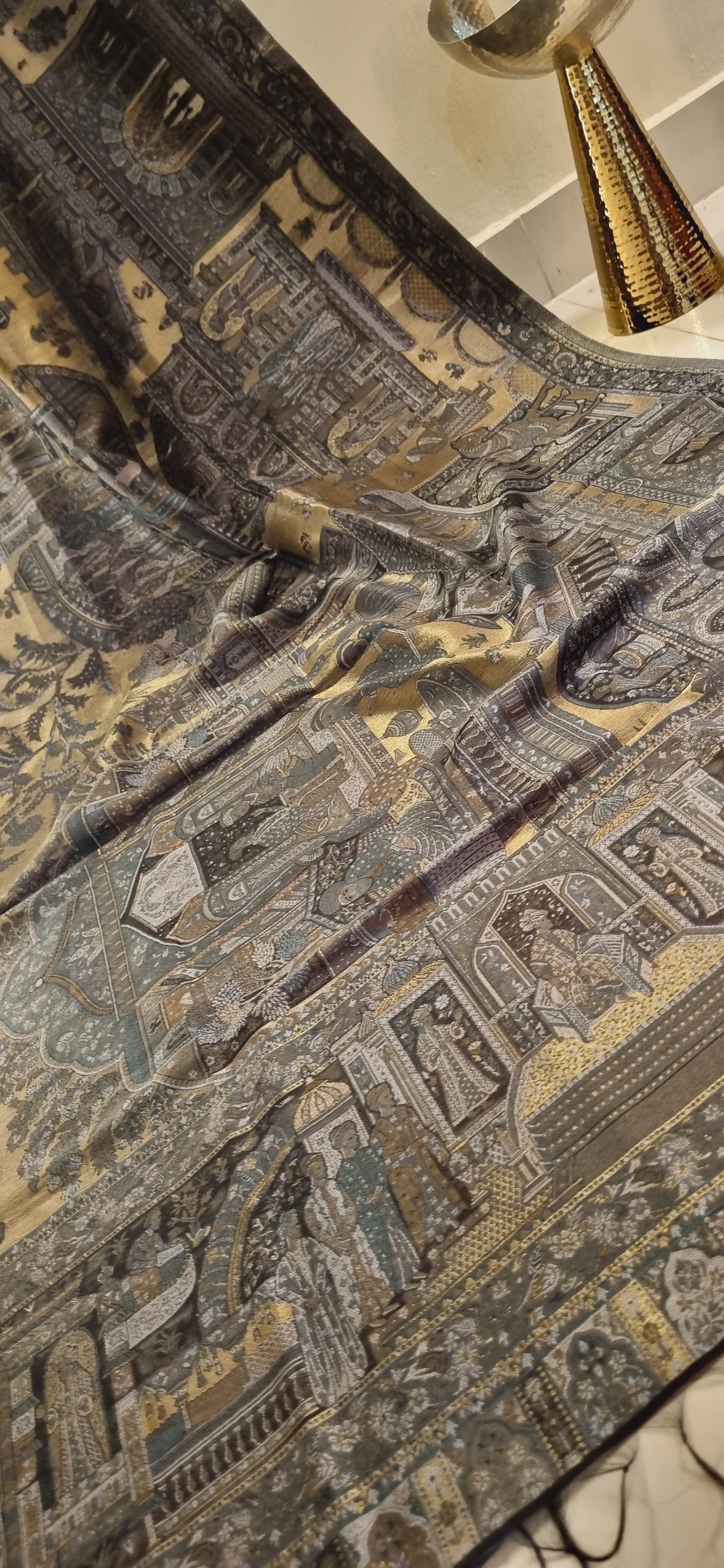 Darbari moonlight silky kaani shawl