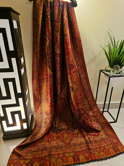 Reversible moonlight gandhara kaani shawl