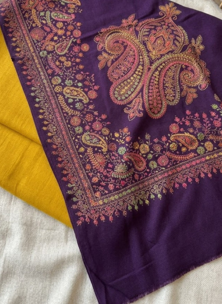 Embroidered suit: Pashmina