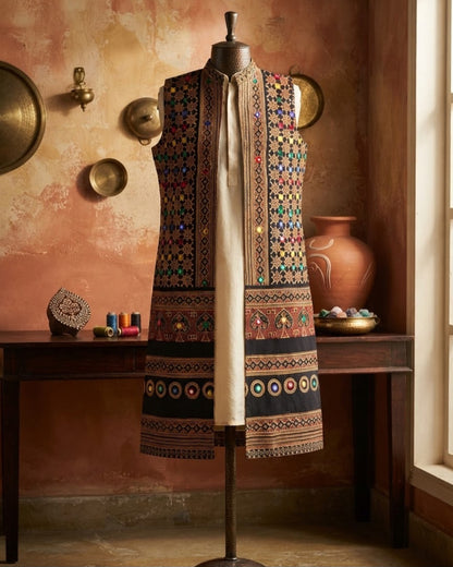 Ajrak jacket: cotton