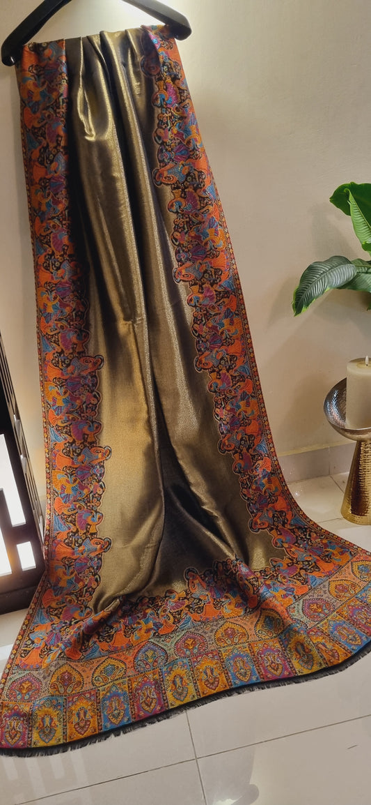 Reversible Moonlight gandhara kaani pashmina shawls