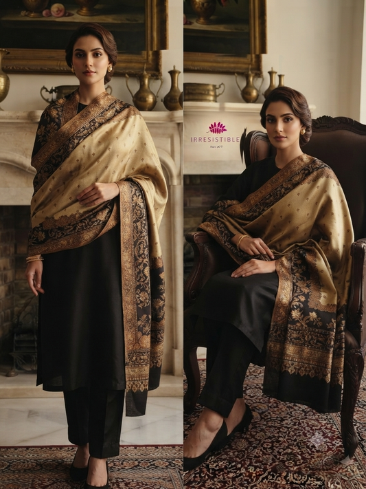 Moonlight silk kaani shawl