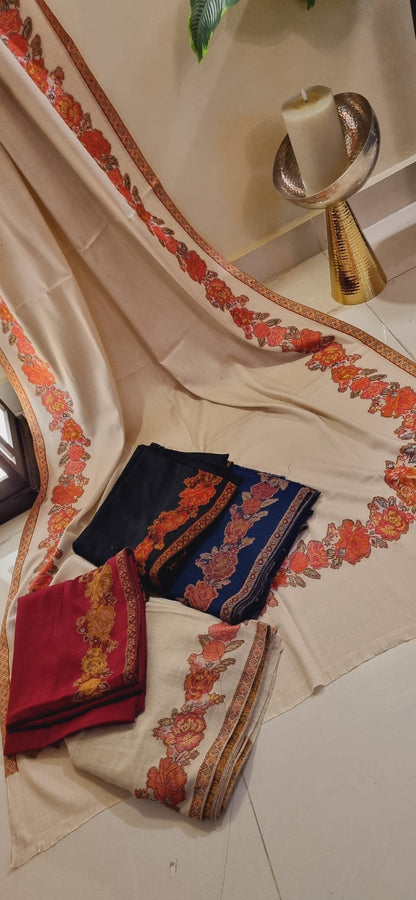 Woollen pashmina kaani shawls