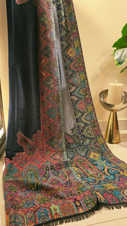 Reversible moonlight kaani: shawl