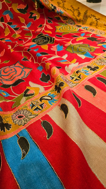 Kalamkar embroidered: Pashmina
