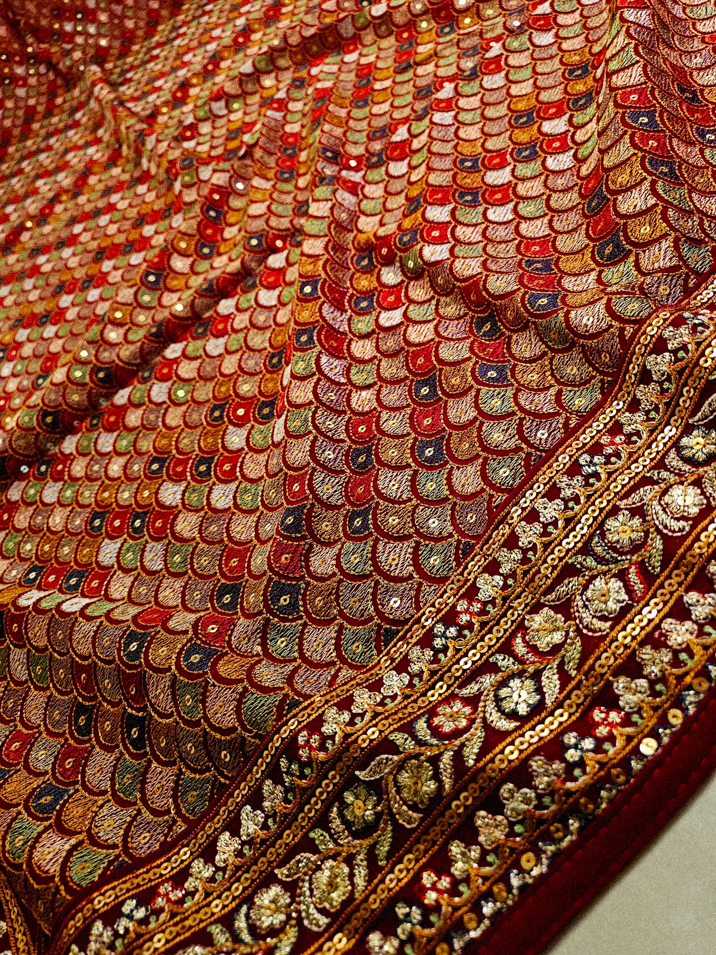 Embroidered georgete dupata