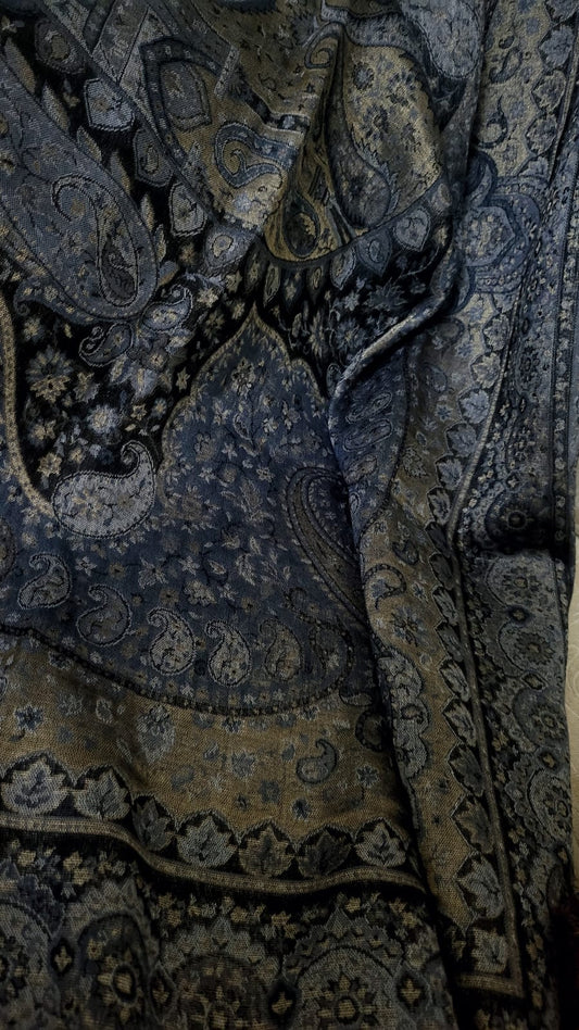 Reversible Moonlight kaani shawl