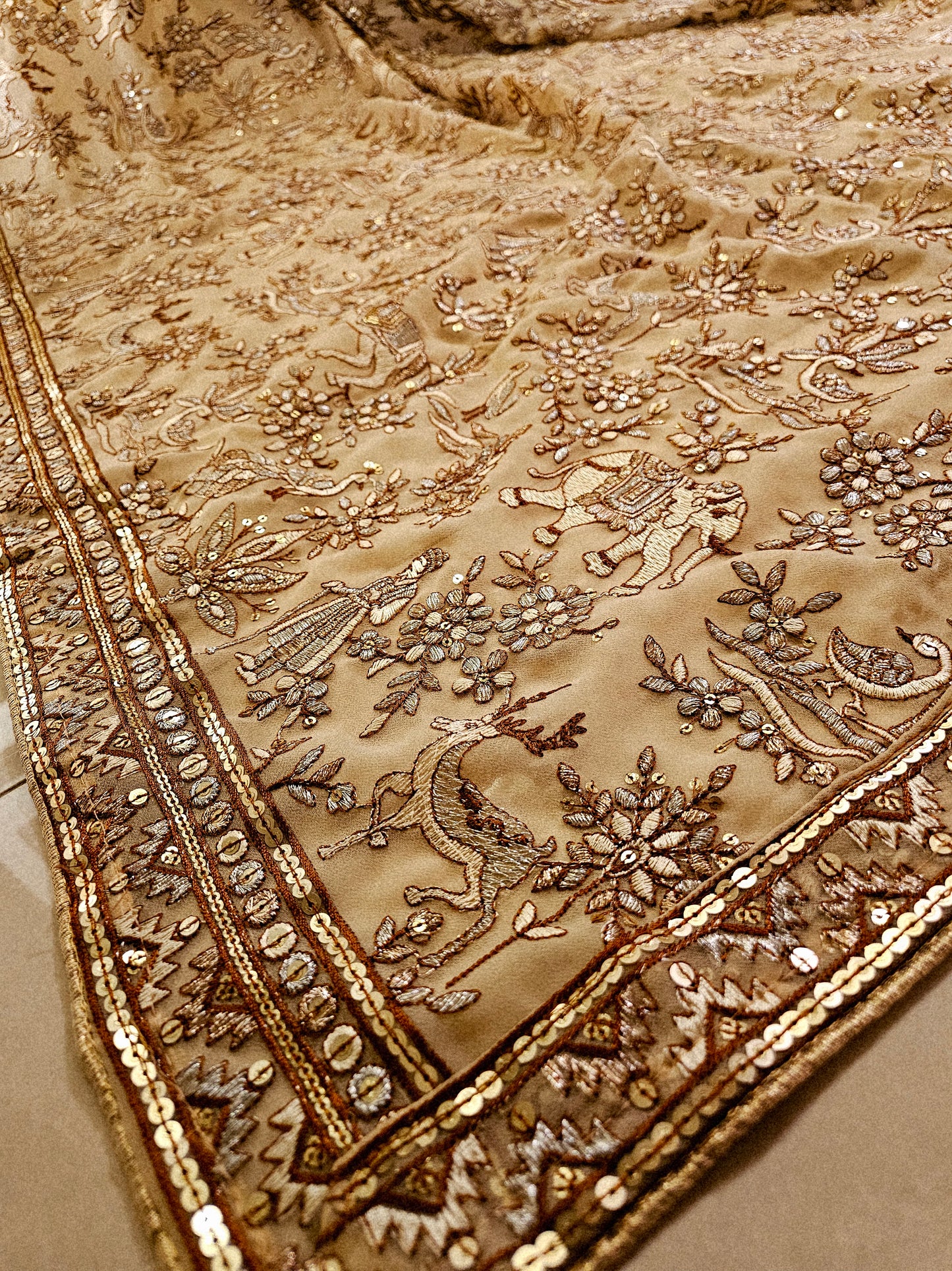 Embroidered georgete dupata
