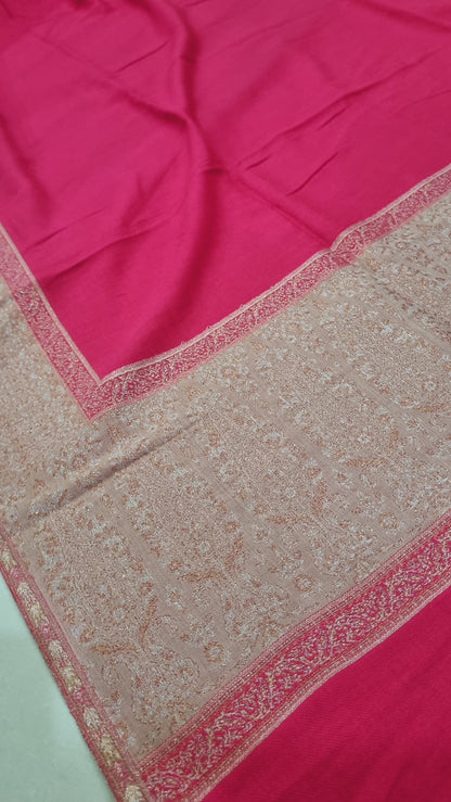 Pashmina shawl with zaree kaani border