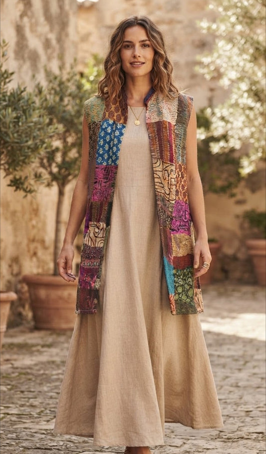 Kantha jacket: cotton