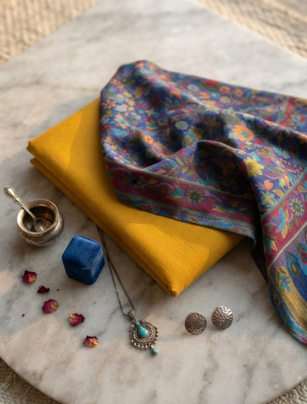 Kaani three piece: Pashmina