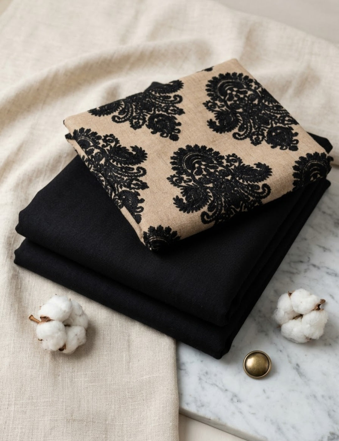 Embroidered suit: Pashmina