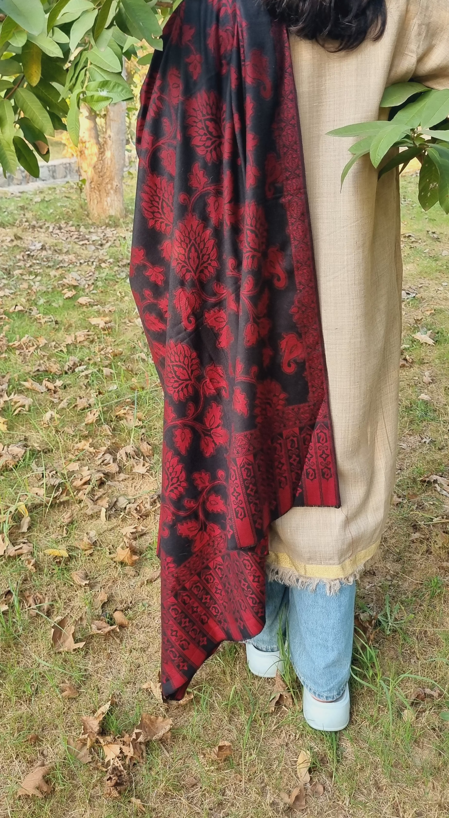 Woolen pashmina kaani shawl