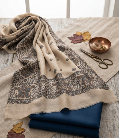 Kaani three piece: Pashmina