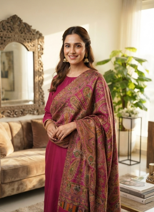 Reversible Persian kaani: Pashmina