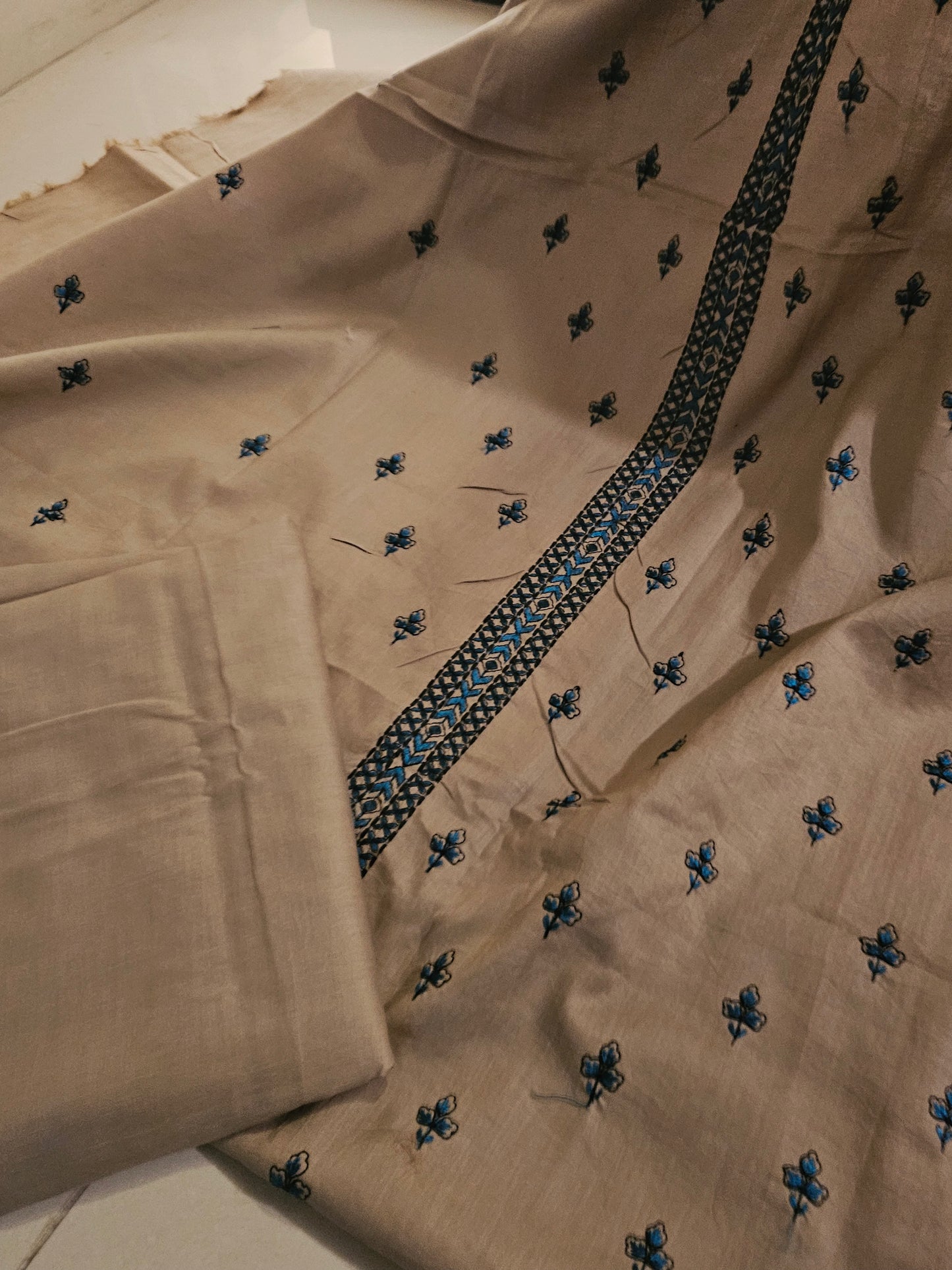 Lawn embroidered two piece