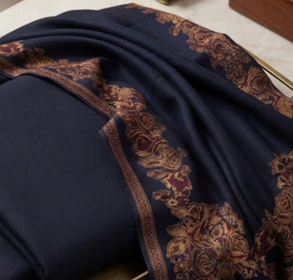 Kaani three piece: woollen pashmina