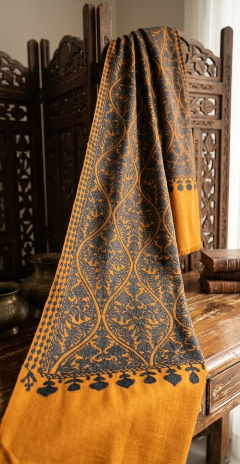 Embroidered minishawl: Pashmina