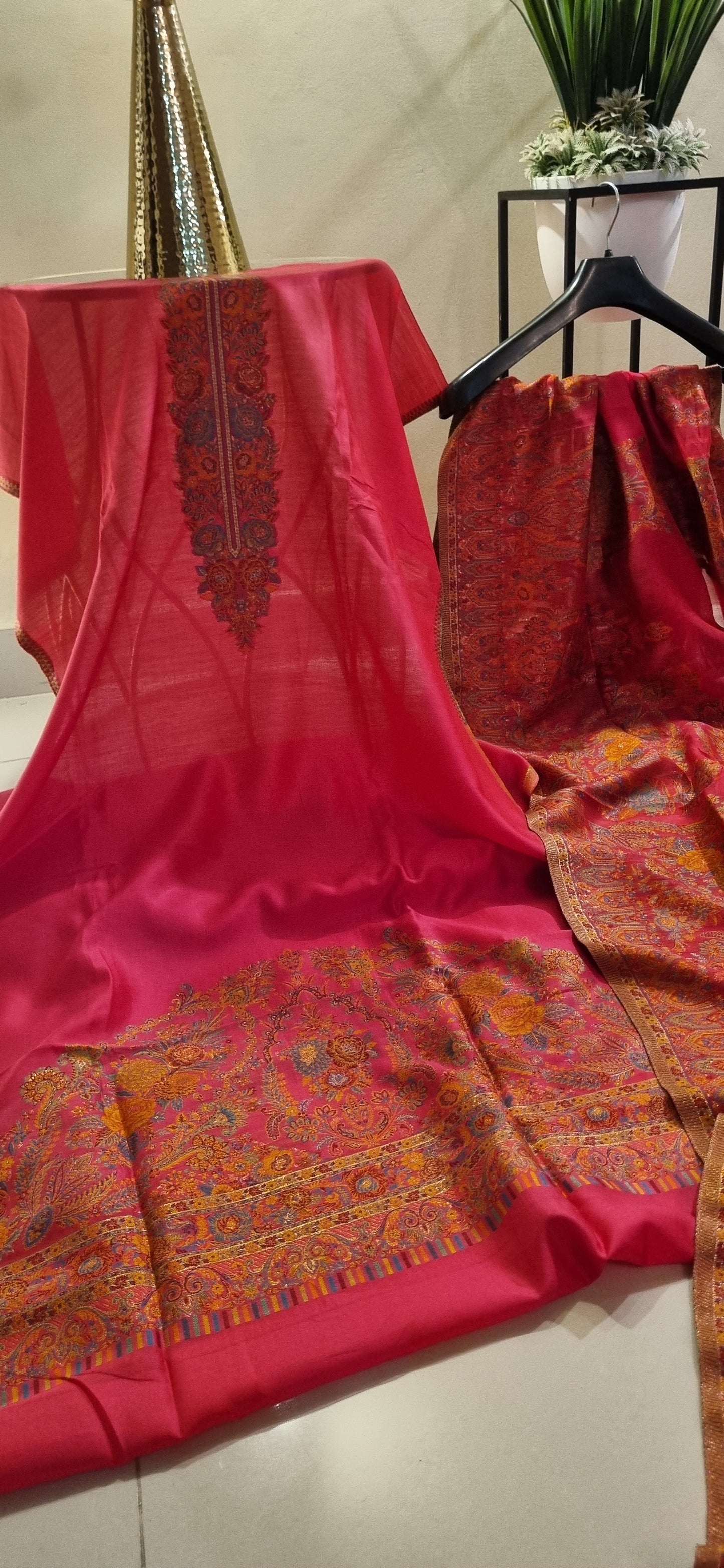 Silk kaani suit