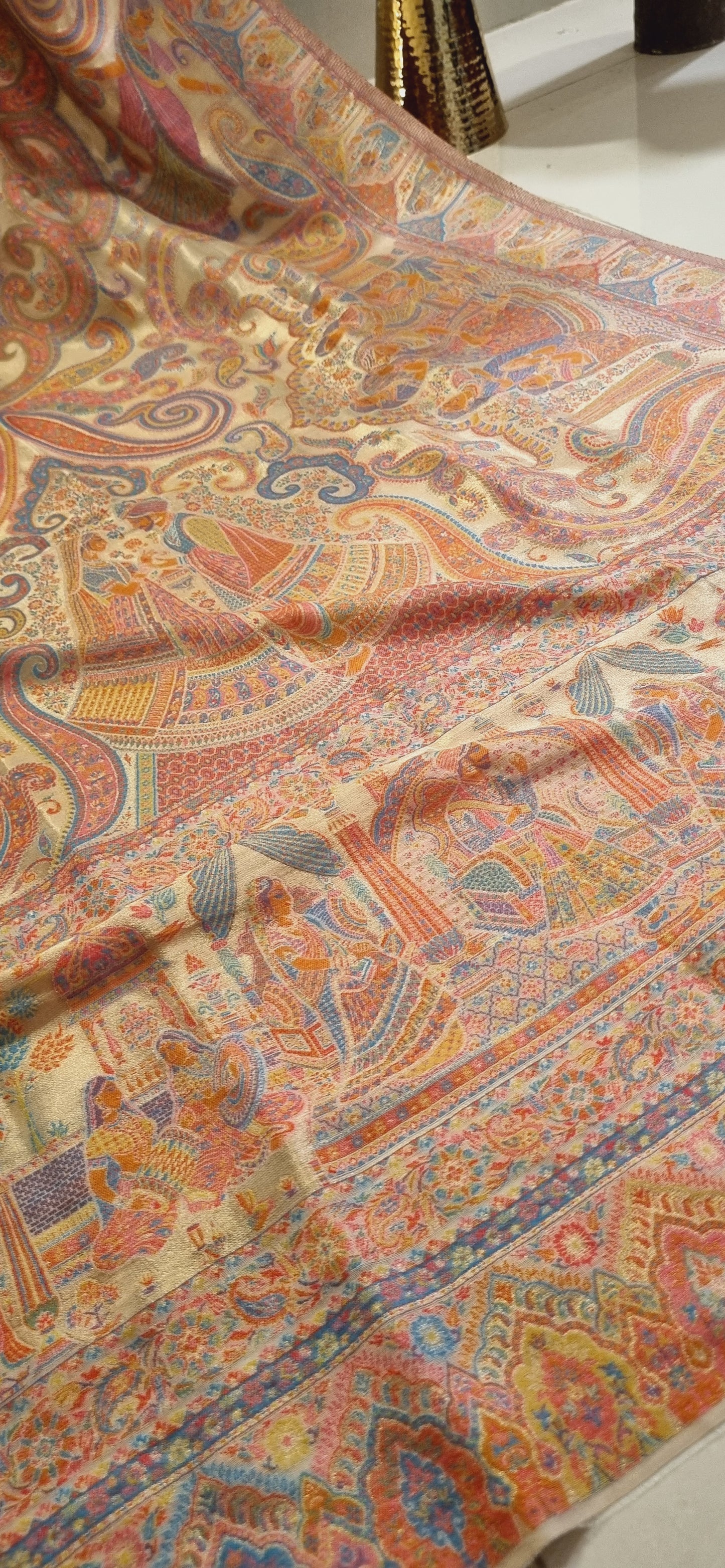 Laila's moonlight silky kaani shawl
