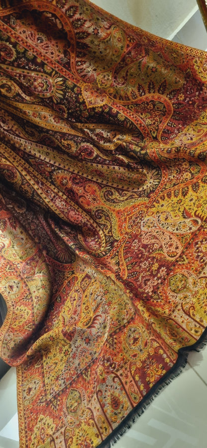 Reversible moonlight gandhara kaani shawl