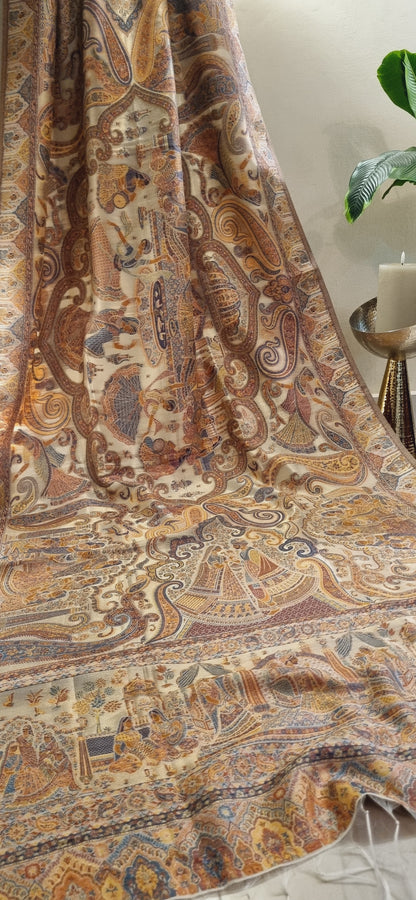 Laila's moonlight silky kaani shawl