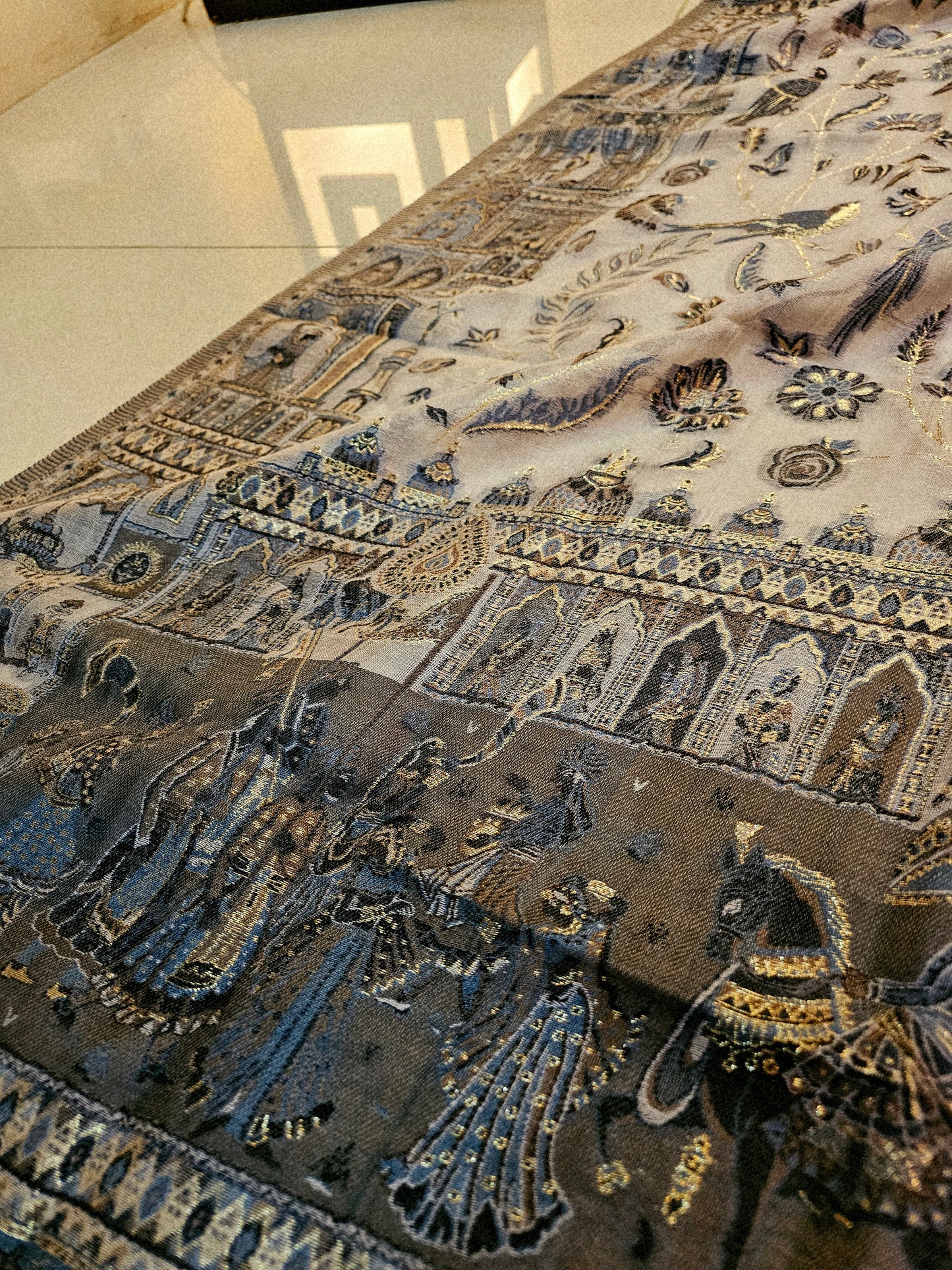 Silk kaani minishawl