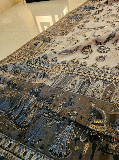 Silk kaani minishawl