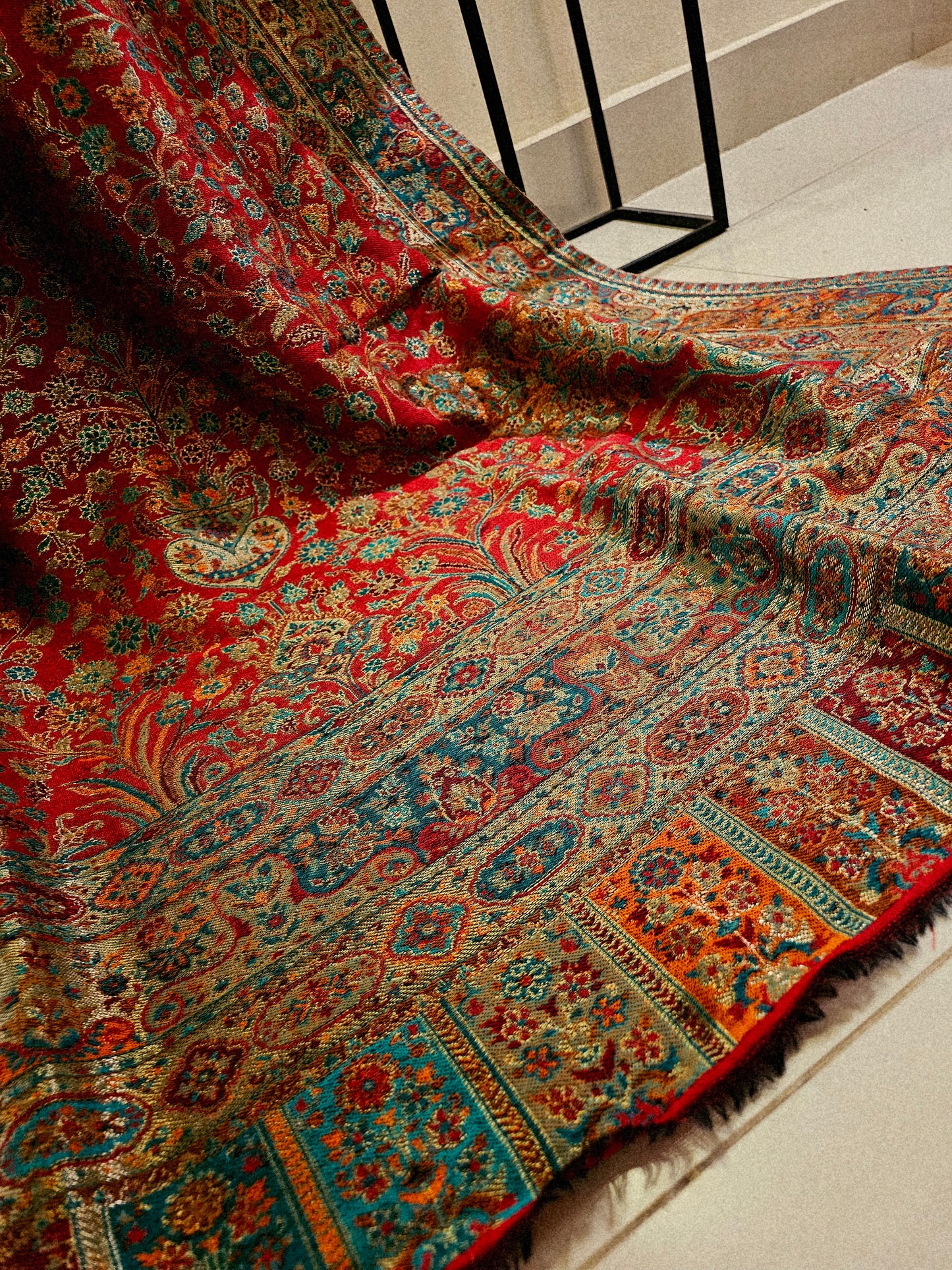 Reversible toosh moonlight kaani shawl