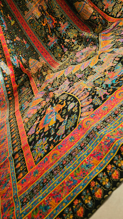 Meenakari shawl: patola silk