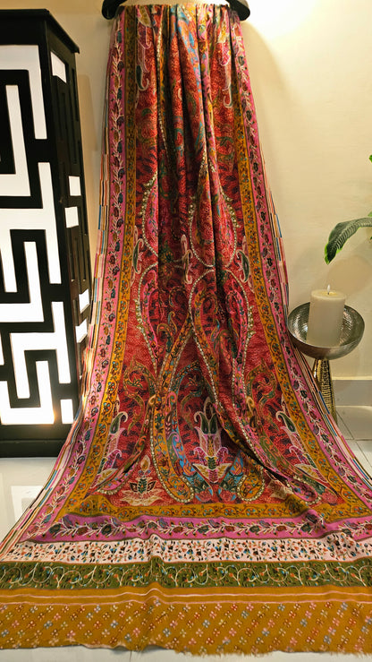 Reelkar embroidered: Pashmina