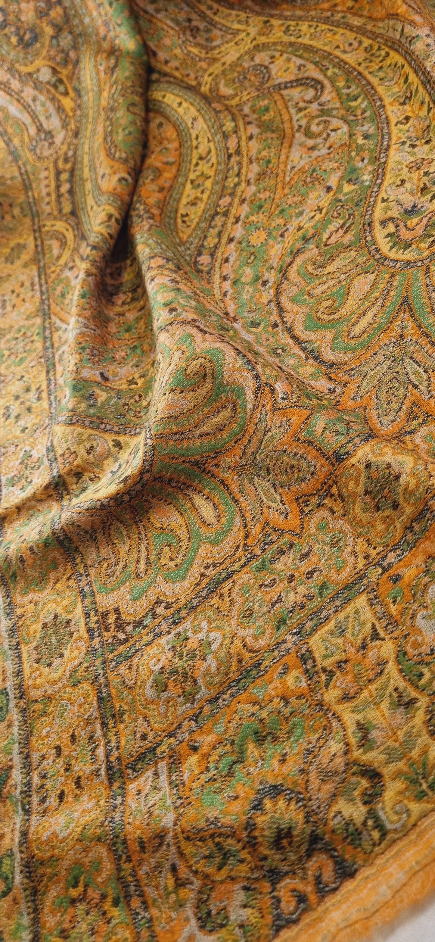 Reversible persian toosh kaani shawl