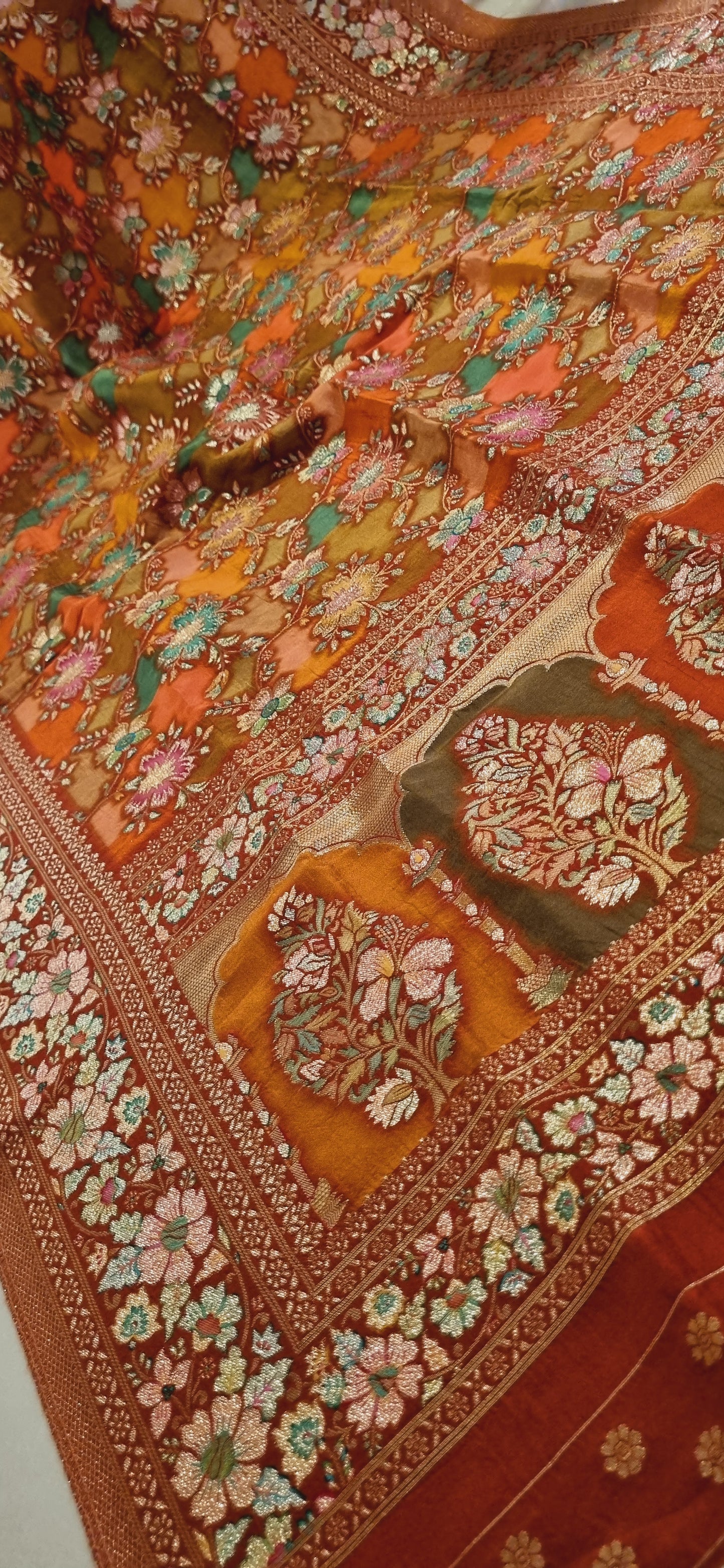 Meenakari patola silk dupata