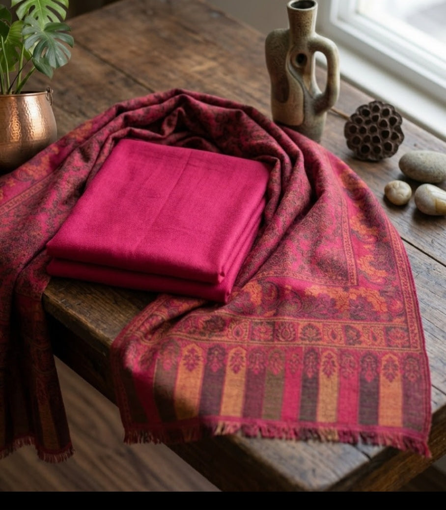 Kaani suit/shawl: woollen pashmina