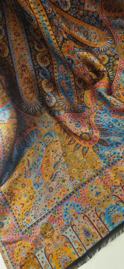 Reversible gandhara moonlight kaani shawl