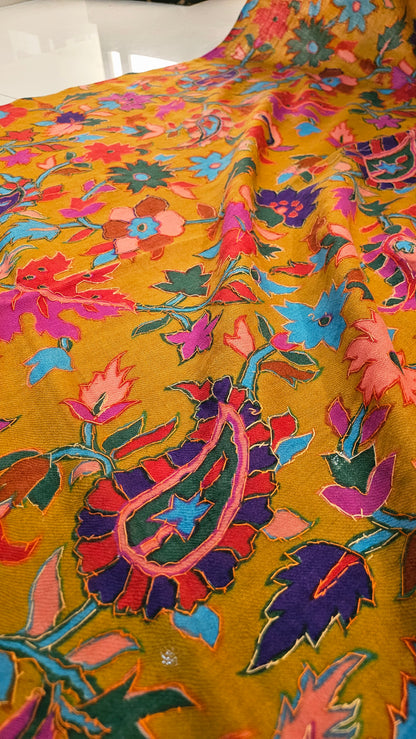 Kalamkar embroidered: Pashmina