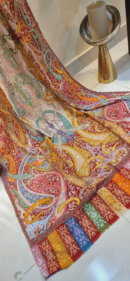 Reelkar embroidered pashmina shawl