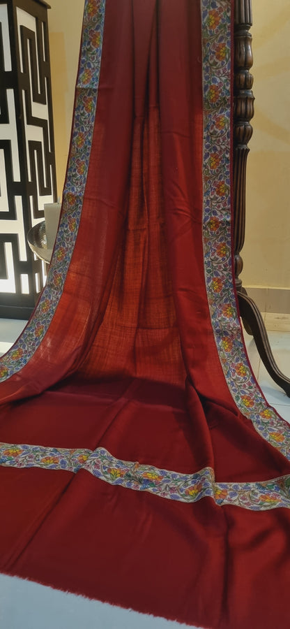 Kalamkar border Pashmina