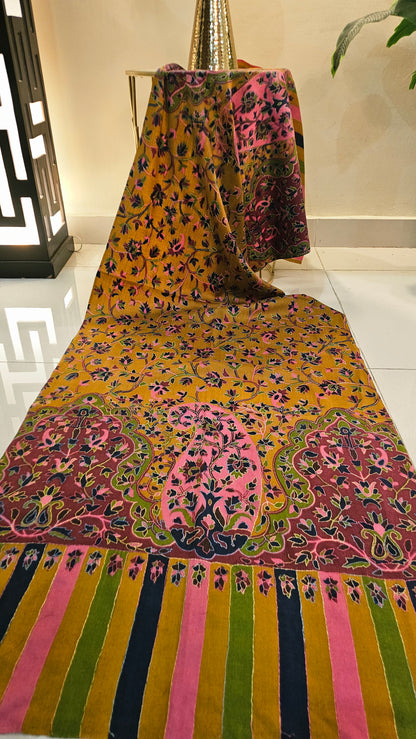 Kalamkar pashmina minishawl: pashmina