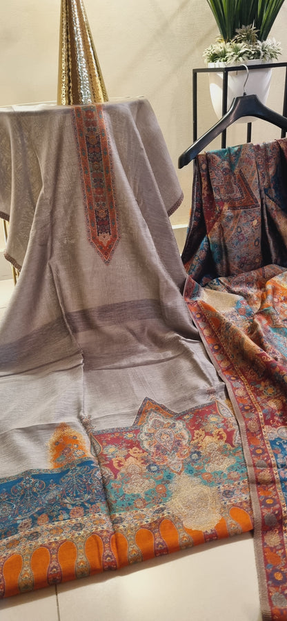 Silk kaani suit