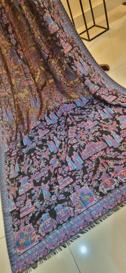 Woolen pashmina kaani shawl