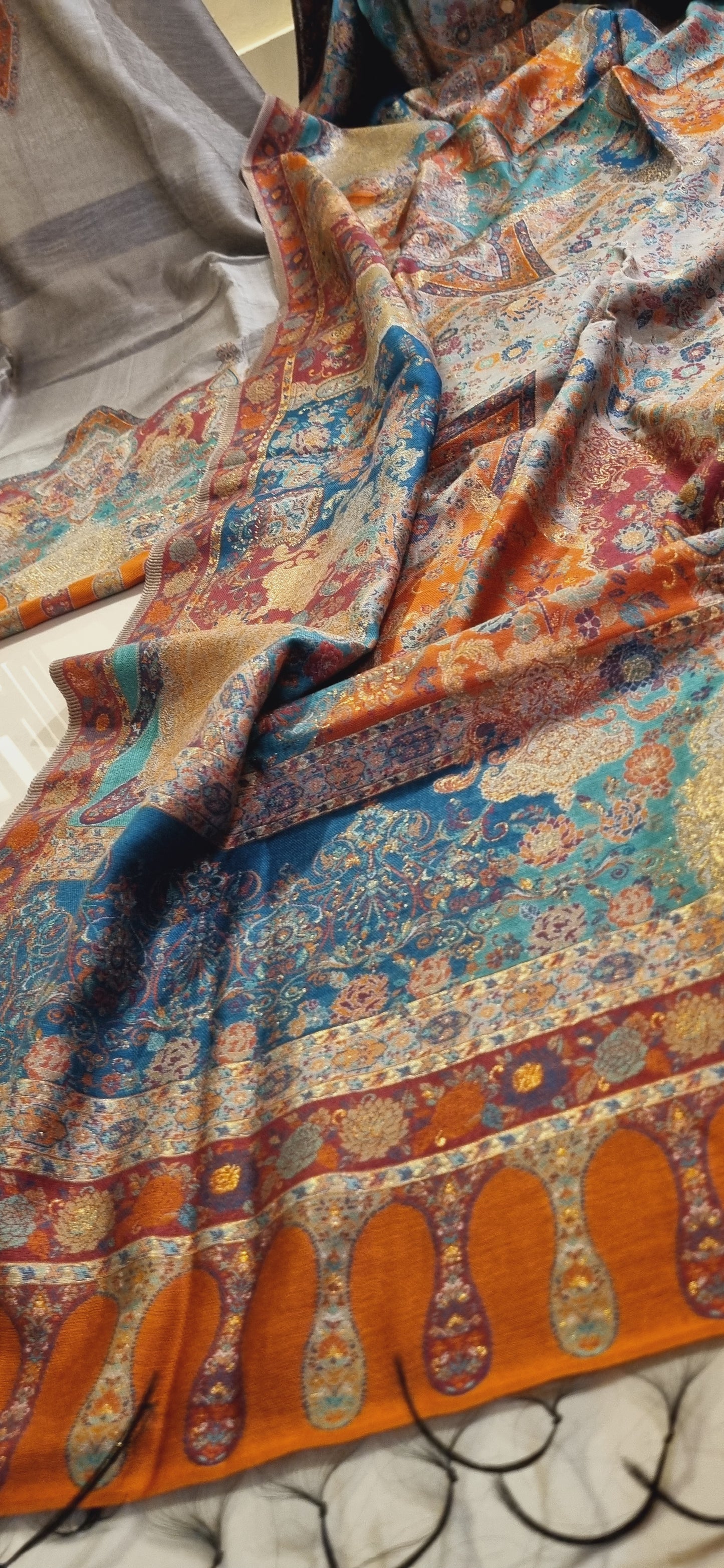 Silk kaani suit