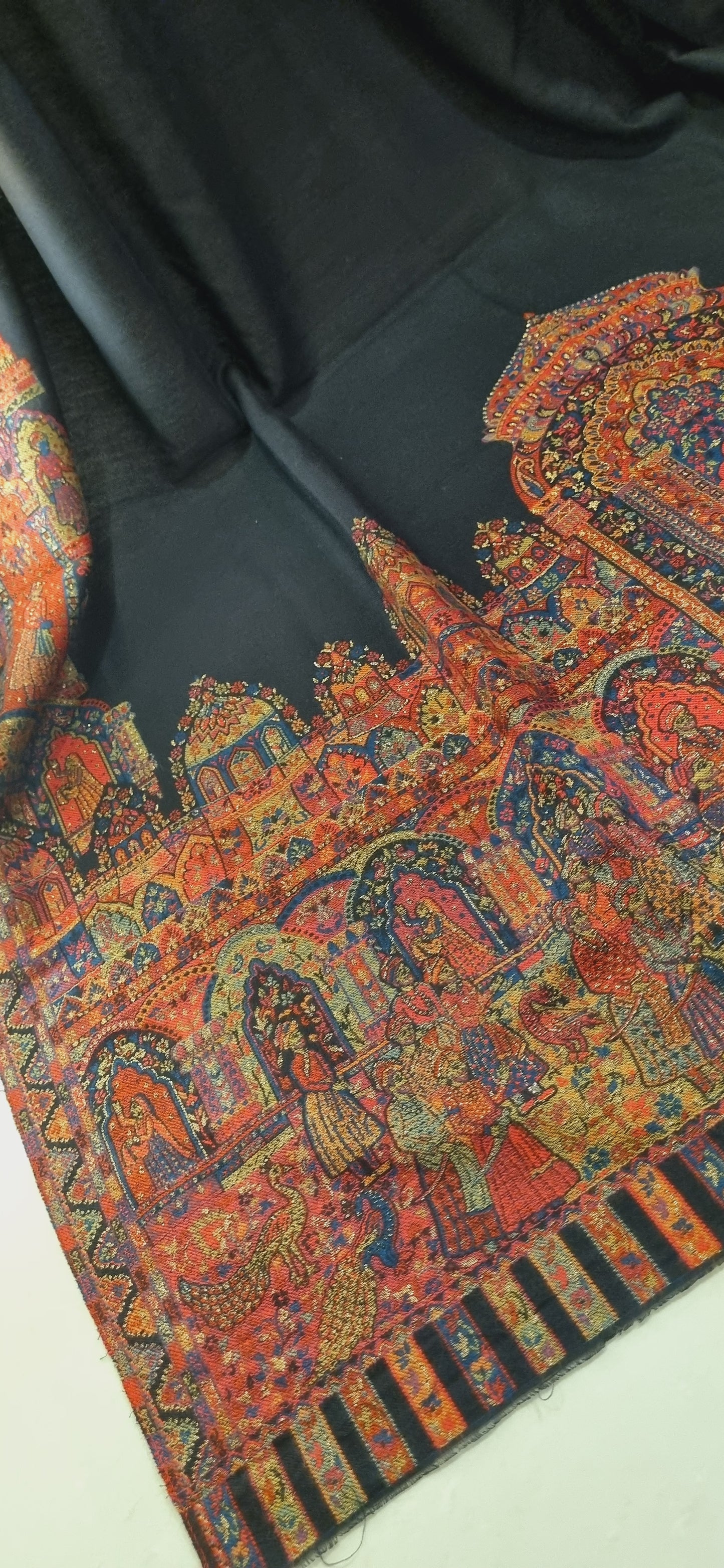 Moonlight darbari kaani border Pashmina