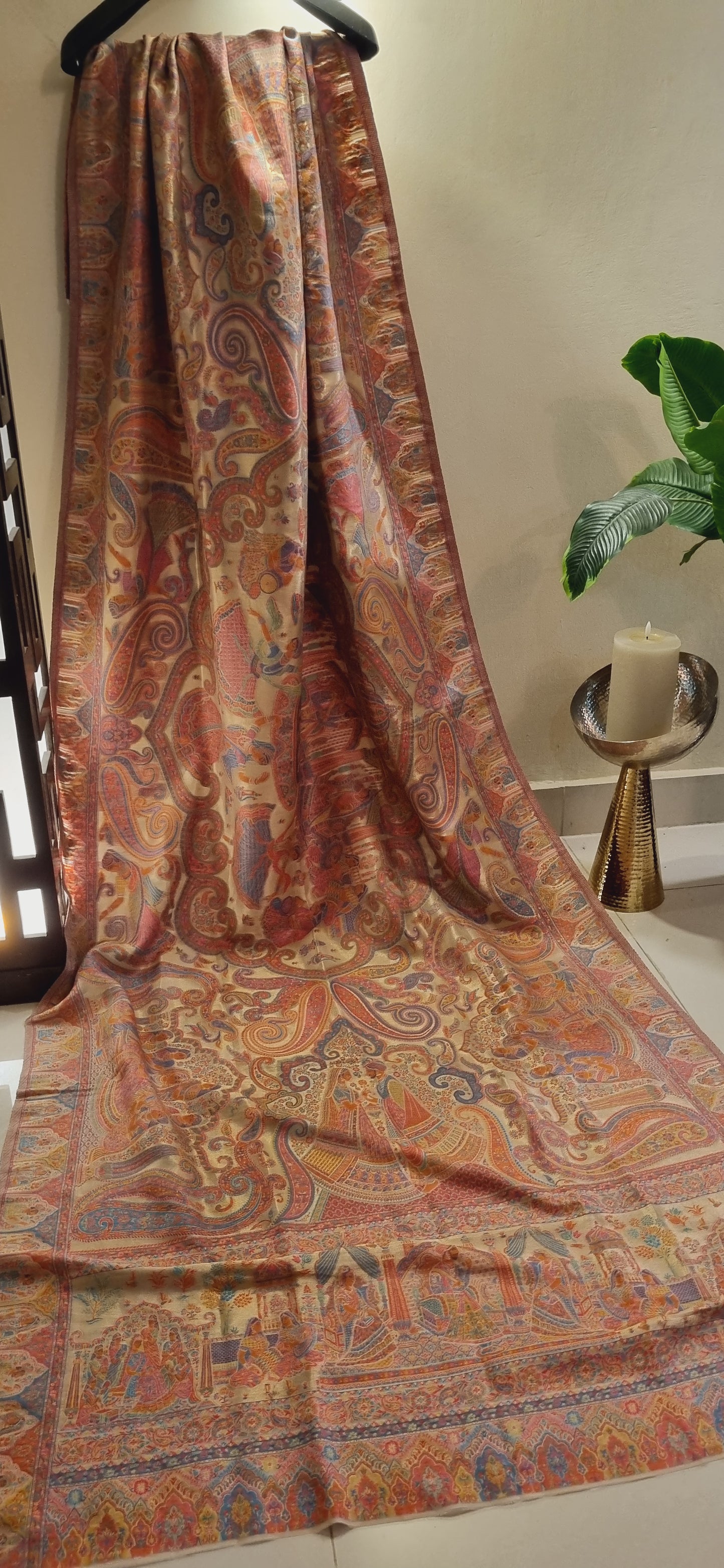 Laila's moonlight silky kaani shawl