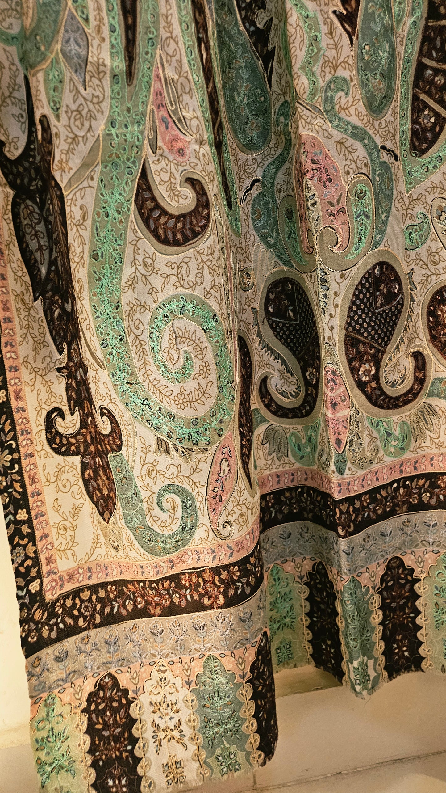 Reelkar embroidered minishawl: Pashmina