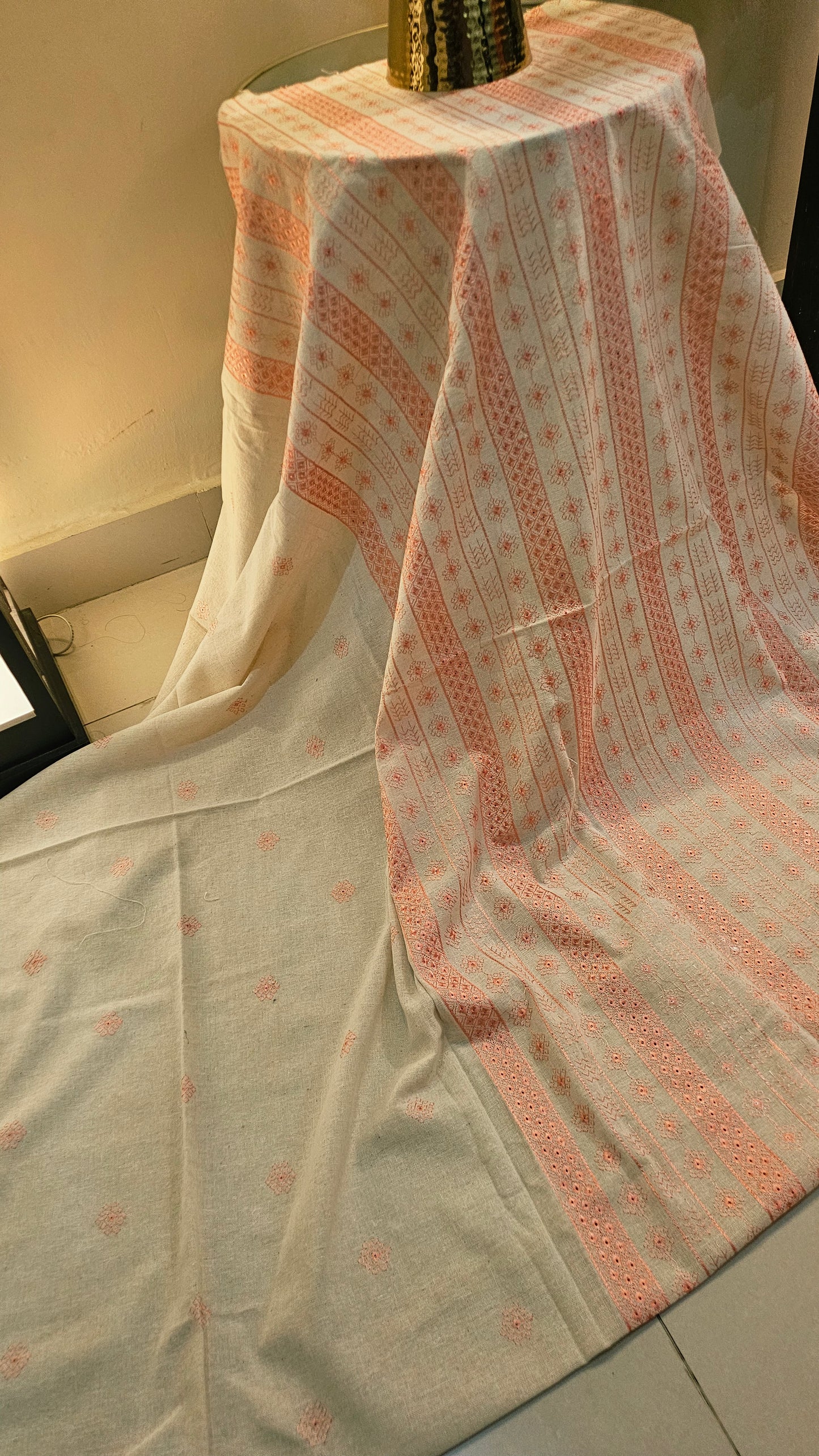 Embroidered three piece: Karandi khaddar